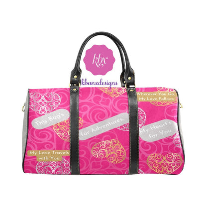 This Bag's for Adventure, My Heart's for You (Pink/Silver)