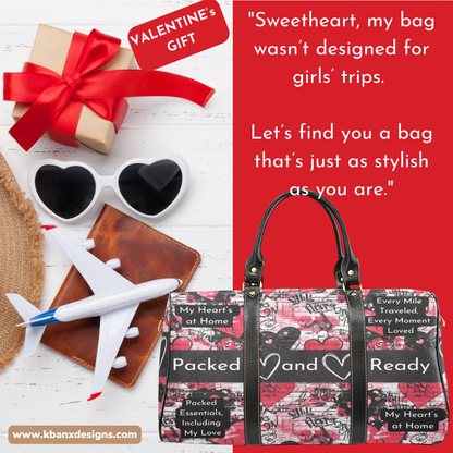 Packed & Ready (Black/White/Red Hearts)