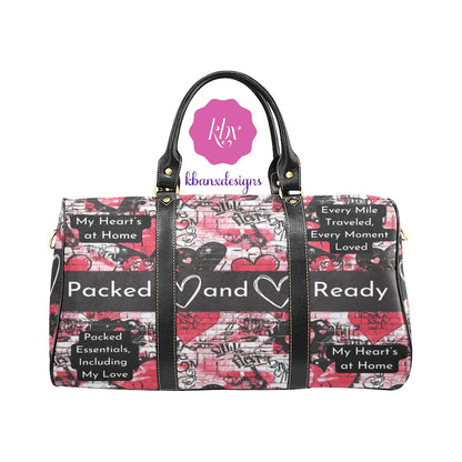 Packed & Ready (Black/White/Red Hearts)