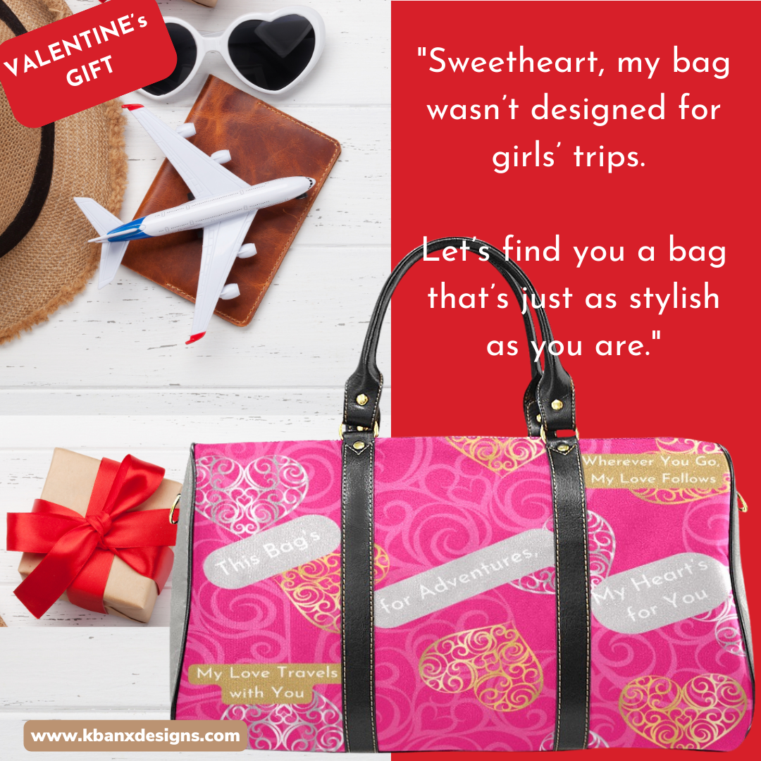 This Bag's for Adventure, My Heart's for You (Pink/Silver)